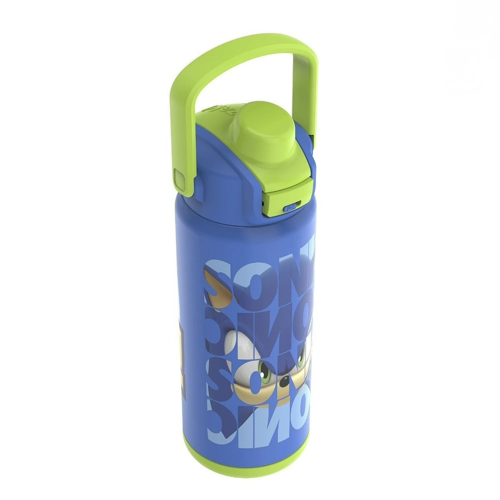 Sonic‎ the Hedgehog Water Bottle 20oz Insulated w/ handle Stainless Steel Zak!